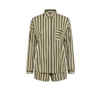 LSCN BY LASCANA Damen Shorty dunkelgrün-gold gestreift Gr.32/34