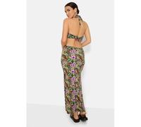 Maxikleid LSCN BY LASCANA, Damen, Gr. 44, N-Gr, bunt (bunt bedruckt), Jersey, Obermaterial: 47% Baumwolle, 47% Modal, 5% Elasthan, 1% sonstige Fasern, bedruckt, lang, tiefer V-Ausschnitt, Kleider Maxi