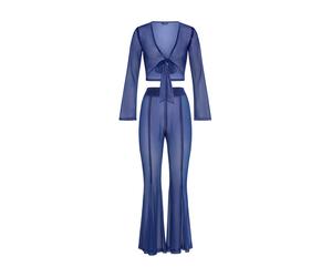 LSCN BY LASCANA Strandset: Shirt und Hose Damen blau Gr.38