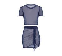 LSCN BY LASCANA Strandset: Shirt und Minirock Damen dunkelblau Gr.44