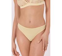 String LSCN BY LASCANA, Damen, Gr. 36/38, bunt (gelb, braun, creme), Microfaser, Obermaterial: 77% Polyamid, 23% Elasthan, unifarben, körpernah, Unterhosen String, aus weicher und hoch elastischer Mic