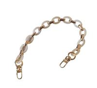 LSHIJI Taschenkette 38/67 cm Mode Frau Acryl Tasche Kette Abnehmbare Teile Ersatz Beige Harz Luxus Strap Mit Schnalle Griff Ketten(Apricot,67cm)