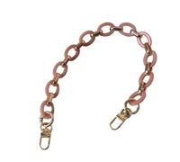 LSHIJI Taschenkette 38/67 cm Mode Frau Acryl Tasche Kette Abnehmbare Teile Ersatz Beige Harz Luxus Strap Mit Schnalle Griff Ketten(Pink,67cm)