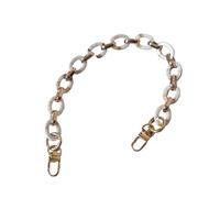 LSHIJI Taschenkette 38/67 cm Mode Frau Acryl Tasche Kette Abnehmbare Teile Ersatz Beige Harz Luxus Strap Mit Schnalle Griff Ketten(Beige,67cm)