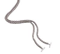 LSHIJI Taschenkette Taschenkette aus Stahl - 5 mm, Gold, Silber, Schwarz, Ersatz-Schulter-Crossbody-Kettenriemen mit Verschluss for kleine Taschen, Clutch(Silver,130cm)
