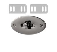 LSNNMU 10 stücke 4,7 cm Oval Drehen Twist Lock Metall Verschluss Schnalle for Leder Handwerk Brieftasche Frauen Tasche Geldbörse Handtasche Schulter DIY Zubehör FüR Tasche(Black)