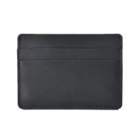 LSNNMU Echtes Leder Männer Karte Halter Fällen Vintage Leder Business Kreditkarte Brieftasche(Black)