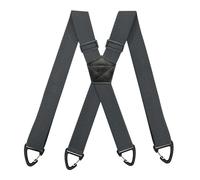LSNNMU Herren-Hosenträger 2 Stück robuste Hosenträger for Männer, Arbeit, Outdoor, Biker, 3,8 cm breit, X-Rücken mit 4 Karabinerhaken, verstellbarer elastischer Hosenträgergurt(DARK GRAY)