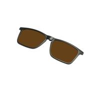 LSQBDFC Sonnenbrille Unisex Clip-on Quadratisch Uv400 Nachtsicht Fahren Angeln Brillen Clips Magnet Clip Männer Abdeckungen-braun