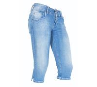 LTB Caprijeans Georget Cycle Slim Fit Stretchjeans Shorts Damen Denim, Farbe:hellblau, Hosengrößen:W27, Hosenlänge:L17