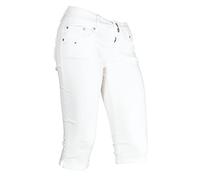 LTB Caprijeans Georget Cycle Slim Fit Stretchjeans Shorts Damen Denim, Farbe:weiß, Hosengrößen:W33, Hosenlänge:L17