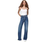 LTB Damen Jeans Danica L - High Waist - Wide Fit Blau W27-W34 Baumwolle Stretch, Größe:33W / 30L, Farbe:16042-55682 Nevino Wash