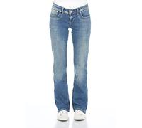 LTB Jeans Damen Jeans Bootcut Valerie - Low Waist Damen Bootcut Jeans mit Reißverschluss - Valerie Mandy WASH Jeanshose in Blau 29W / 36L
