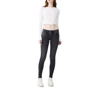 LTB Jeans Damen Julita X - Skinny Fit mit Niedrige Taille und Reißverschluss in Grau aus Baumwollmischung - Größe W33L30