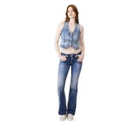 LTB Jeans Damen Roxy - Ausgestellt Fit mit Mittlere Taille und Reißverschluss in Blau aus Baumwollmischung - Größe W25L36