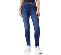 LTB Jeans Damen Skinny Jeans Amy X - High Waist Damen Skinny Jeans mit Knopf & Reißverschluss - Amy X Morna WASH Dunkel Blau - Größe 28W / 32L