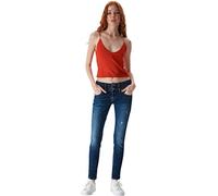 LTB Jeans Damen Skinny Jeans Julita X - Low Waist Damen Skinny Jeans mit Knopf & Reißverschluss - Julita X Winona WASH Dunkel Blau - Größe 28W / 32L