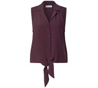 Blusentop STREET ONE, Damen, Gr. 42, rustic rouge, Stoff, 100% Viskose, unifarben, klassisch normal, V-Ausschnitt, normaler Saum, Blusen Blusentop, in Unifarbe (85494758-42) rustic rouge