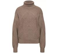 Street One - Pullover mit Rollkragen und Strukturmix sanded amber mel. - Gr. - 42