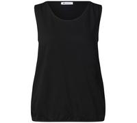 Street One Top aus Jersey mit Elastiksaum Black 36