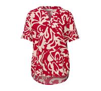 Kurzarmbluse STREET ONE, Damen, Gr. 38, salsa rot, Stoff, 100% Viskose, geblümt, normal normal, Rundhals, Bündchen, Blusen, mit Blumenmuster (78849613-38) salsa rot