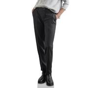 Chinohose STREET ONE, Damen, Gr. 42, Länge 30, schwarz, Stoff, 61% Viskose, 25% Polyamid, 9% Polyester, 5% Elasthan, unifarben, normal lang, Hosen Chinohose, mit Elastikbund (50422747-42) schwarz