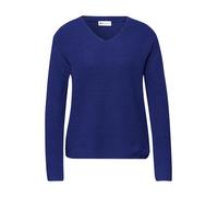 Street One Pullover Amparo Blau – V-Ausschnitt, 60% Baumwolle/40% Polyacryl – Damen 42