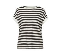 Damen T-Shirt mit Rundhals und Knopfdetail