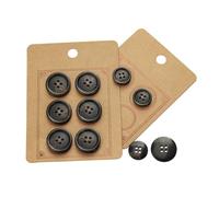 LTWHOME INOTIONSTYLE OEKO-TEX® Premium Knopf-Set 15/20mm 4-Loch-Knöpfe für Doppelreihige Anzüge Dunkelbraun 22 Stück IDD05232K