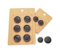 LTWHOME INOTIONSTYLE OEKO-TEX® Premium Knopf-Set 20/25mm 4-Loch Elfenbein-Nuss-Knopf für Herrenmäntel & Nähzubehör in Grau, 16 Stück JADS00691K