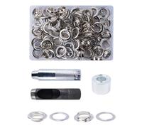 Luabue 100 Sets Ösen Werkzeug Set 20mm Ösen Set mit 3 Stk Werkzeug Metallösen Kupfer Planenösen Ösen für DIY Leder Schuhe Ledertaschen Kleidung Handwerk Stoff (20mm)