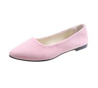 Luadnysin Ballerina Ballerinas Damen Samt Flache Schuhe Für Balerinaschuhe Elegant Damenschuhe Und Bequem Schwarze Elegante Braun Schwarz Balleri Slipper Barfuss Goldene Blau,Z002 Pink,41