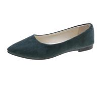 Luadnysin Flache Schuhe Für Damen Ballerinas Ballerina Samt Bequem Elegante Barfuss Balerinaschuhe Elegant Schwarz Schwarze Goldene Sommerschuhe Blau Braun,Z002 Grün,38