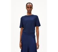 LUALAA LINEN BLEND T-SHIRT | T-Shirt aus Leinen-Mix - blau (S)