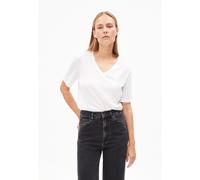 LUALAA V-NECK | T-Shirt aus Bio-Baumwolle - weiss (XS)