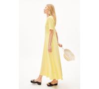 LUANAA LITAA | Heavyweight Jerseykleid aus recyceltem Baumwoll Mix - gelb (XS)