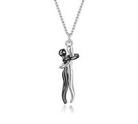 LuBHnna Paar Umarmung Anhänger Halskette, 925 Sterling Silber Love Style Paare Umarmung Halskette Charme Schmuck Geschenk für Frau Mädchen Mutter Tochter