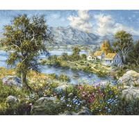 Luca-S Gobelin Set Gold Collection. Verzauberte Hütte Zählmuster, Multifarbig