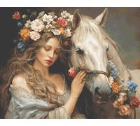 Luca-S Gobelin Stickpackung Gold Collection Die Blumenfee Zählmuster, Multifarbig