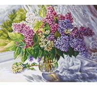 Luca-S Kreuzstich Set Fliederstrauß Zählmuster