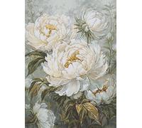 Luca-S Kreuzstich-Set Gold - Das Licht der Frühlingspfingstrosen, B715, Kreuzstich-Set nach Zählmuster für Erwachsene, Handarbeits- und Stickset