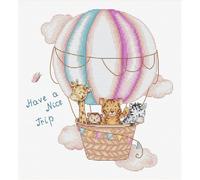 Luca-S Kreuzstich Set Gute Reise Zählmuster, Multifarbig