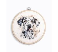 Luca-S Kreuzstich Set mit Stickrahmen Die Französische Bulldogge Zählmuster