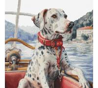 Luca-S Kreuzstich Stickpackung Der Dalmatiner am Comer See Zählmuster
