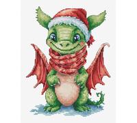 Luca-S Kreuzstich Stickpackung Der glückliche Drache Zählmuster, Multifarbig