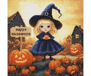 Luca-S Kreuzstich Stickpackung Frohes Halloween, Zählmuster, Multifarbig