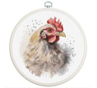 Luca-S Kreuzstich Stickpackung mit Stickrahmen Das Huhn Zählmuster