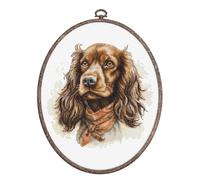 Luca-S Kreuzstich Stickpackung mit Stickrahmen Der Cocker Spaniel Zählmuster