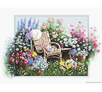 Luca-S Kreuzstichset "Blühender Garten Sessel", Zählmuster, 43x28cm