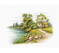 Luca-S Kreuzstichset Dem See entlang, Zählmuster, 20x14cm